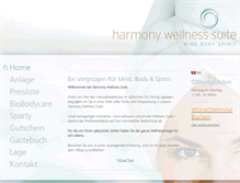 Tablet Screenshot of harmonywellness.ch